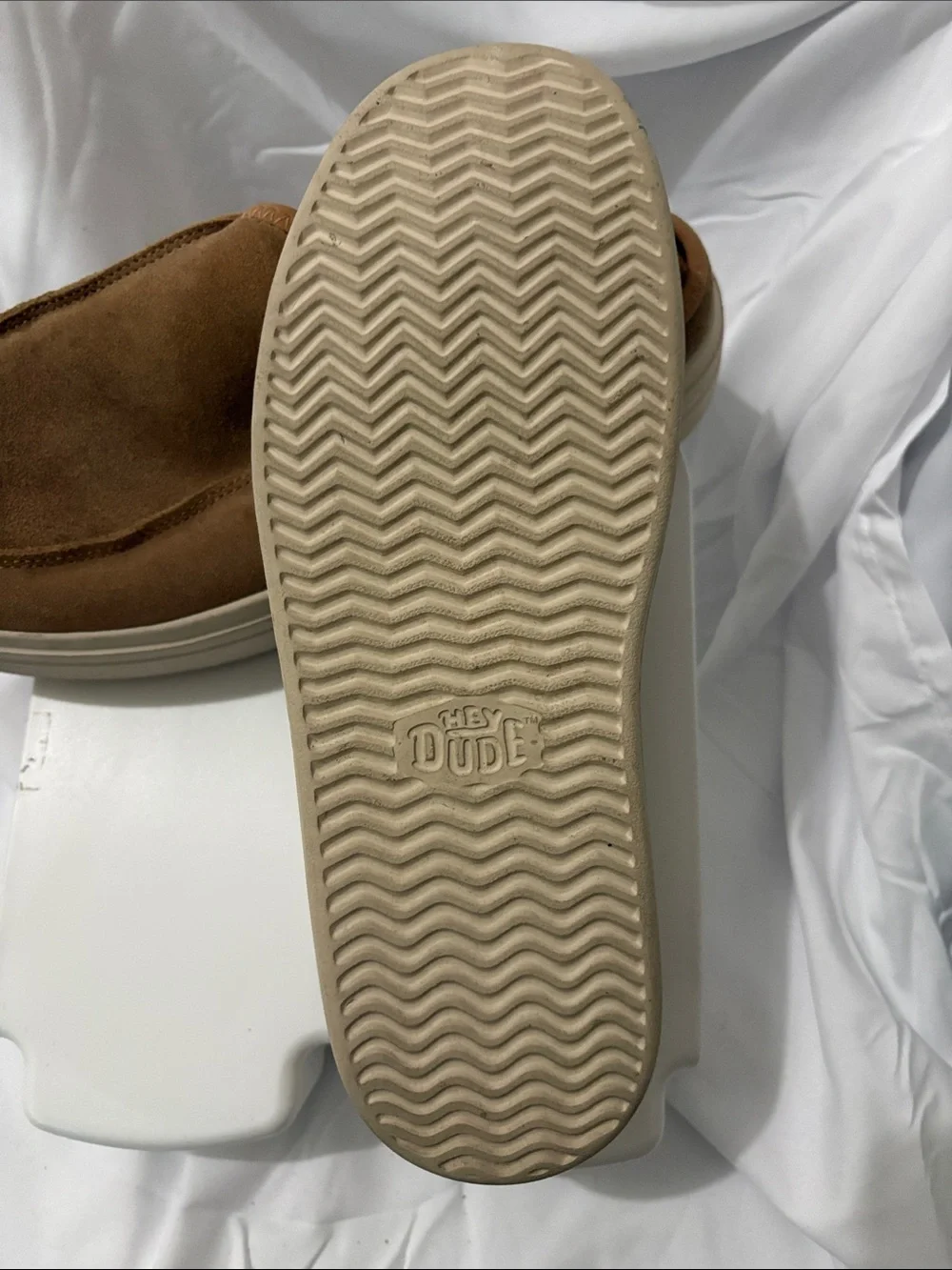 Hey Dude Suede Slip-On Loafers in Tan Brown